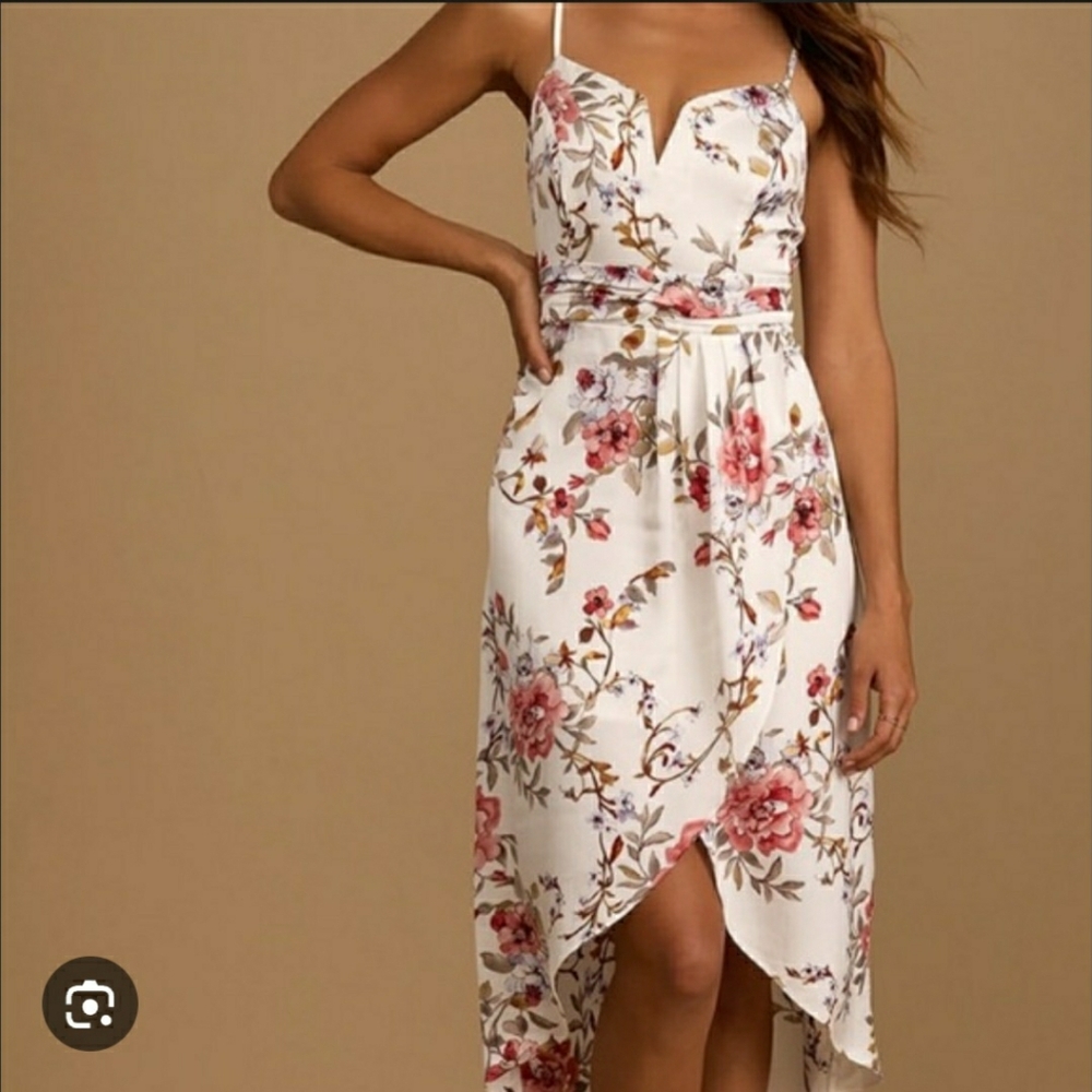 Lulus Dress. Formal. Gown. Wedding, Graduation, Party. Floral. Small. NWT